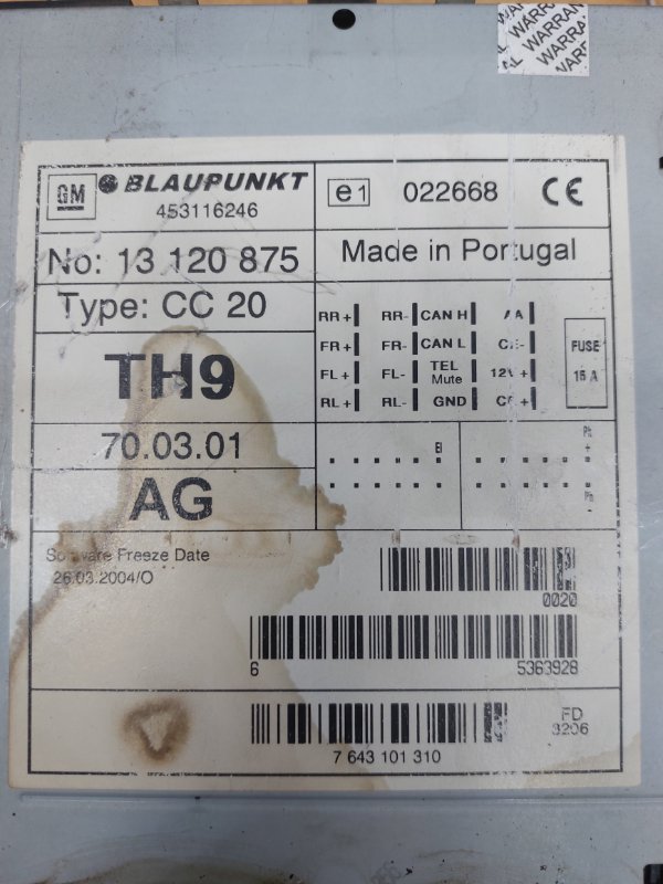 Панель управления Opel Astra H 2006 универсал Z13DTH