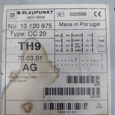Панель управления Opel Astra H 2006 Z13DTH универсал - изображение 2