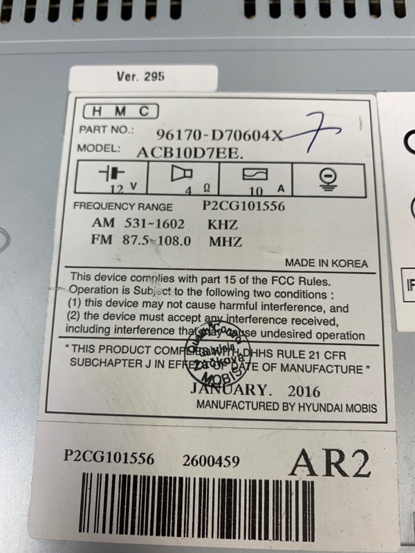Радиоприемник Hyundai Tucson