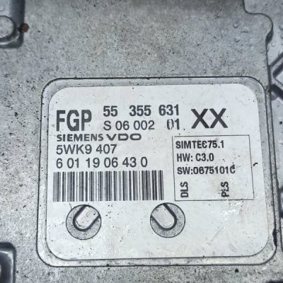 Блок управления двигателем Opel Vectra C 2006 Z18XER - изображение 4