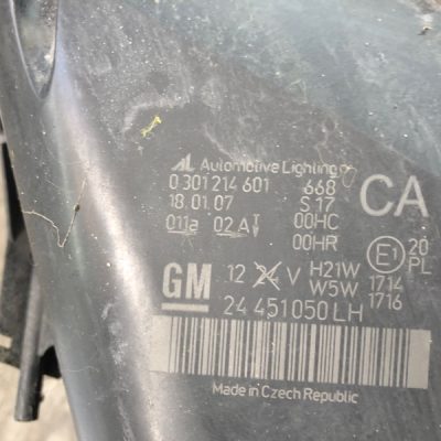 Фара Opel Zafira B 2007 Z16XE1 1.6 минивен, Перед., Лев. - изображение 7