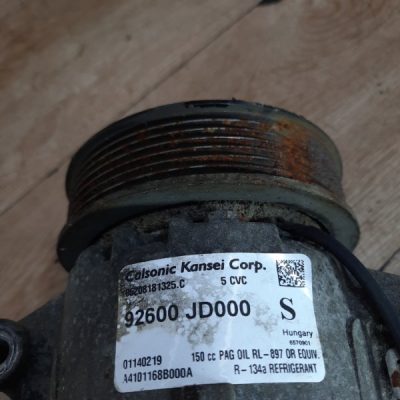Компрессор кондиционера Nissan Qashqai 2008 HR16DE Джип Внедорожник - изображение 6