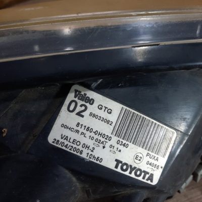 Фара Toyota Aygo 2006 1KR-FE хетчбэк 5дв., Перед., Лев. - изображение 8