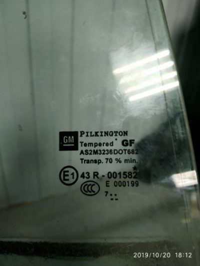 Стекло Opel Zafira B 2009 Z19DT минивэн, Задн., Лев.