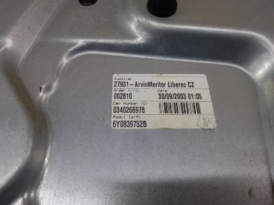 Стеклоподъемник Skoda Fabia 2003 AZQ хетчбэк 5дв., Задн., Прав.