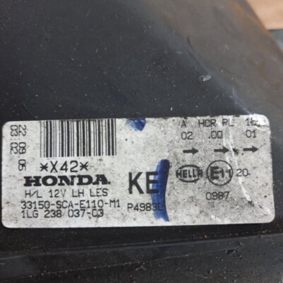 Фара Honda CR-V 2005 джип внедорожник K20A4 Перед. Лев. - изображение 2