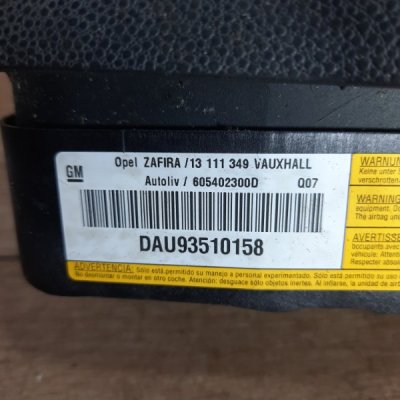 Аирбаг на руль Opel Zafira B 2006 минивен Z16XE1 1.6 - изображение 10