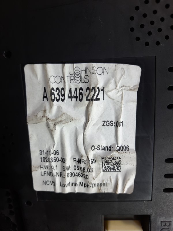 Панель приборов Mercedes-Benz Vito 2007 W639 OM642