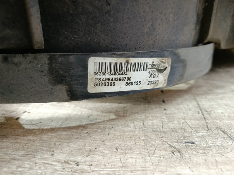 Вентилятор радиатора Peugeot 206 2007 седан 4дв. NFU (TU5JP4)