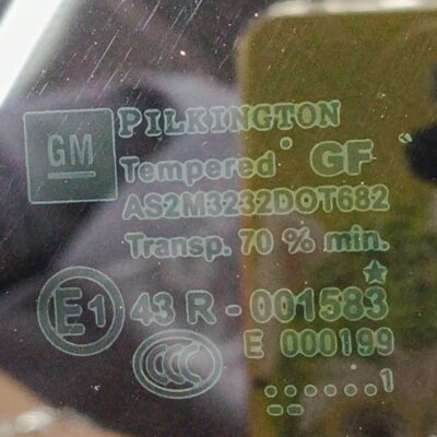 Стекло кузовное глухое Opel Astra J 2010 хетчбэк 5дв. A16LET 1.6 Задн. Прав. - изображение 9