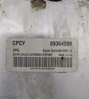 Блок управления двигателем Opel Vectra B 2000 седан 4дв. X16XEL 1.6 - изображение 2