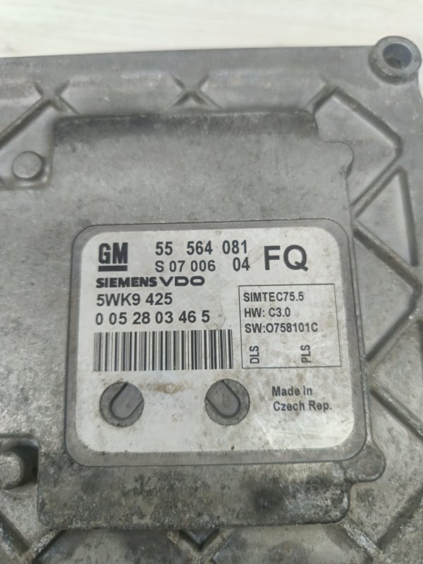 Блок управления двигателем Opel Astra H 2010 седан 4дв. Z18XER 1.8